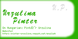 urzulina pinter business card